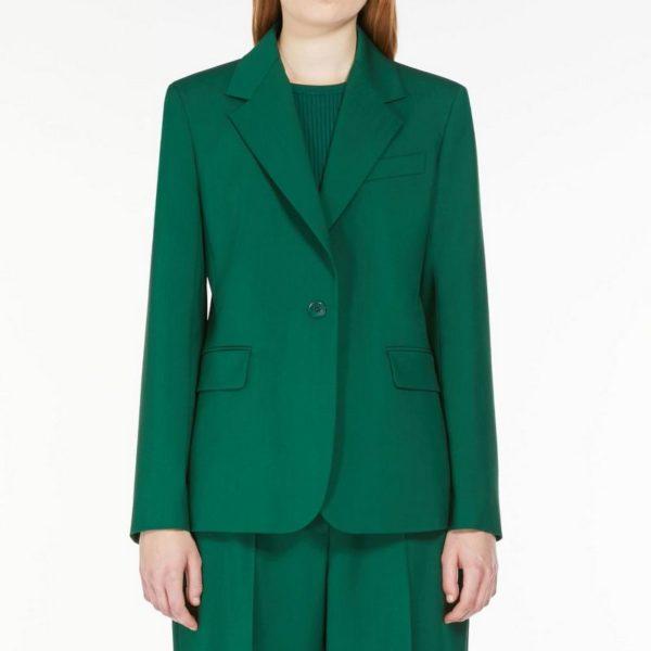 Giacca verde in lana natural stretch Weekend Max Mara - immagine 2