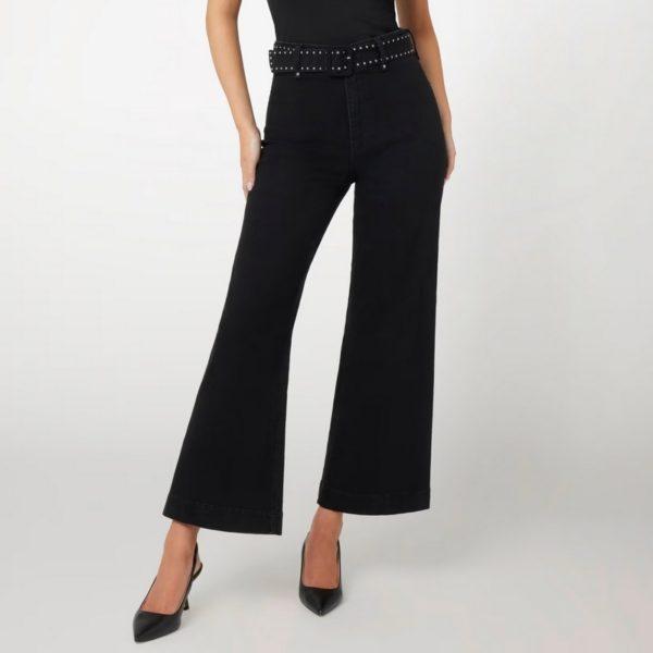 Pantaloni neri wide leg Guess